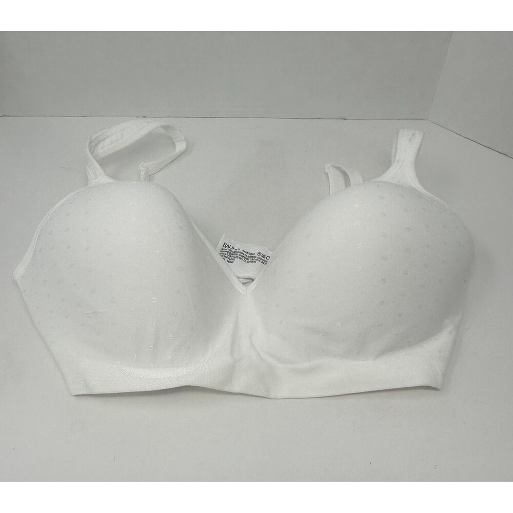 Bali Bra Womens 38D White Wireless Padded Everyday Comfort 3463 B540